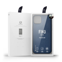 Dux Ducis Fino dėklo dangtelis padengtas nailono medžiaga iPhone 14 Plus mėlyna