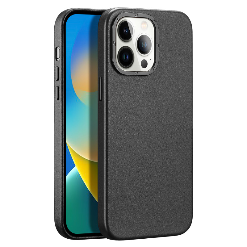 „Dux Ducis Grit“ odinis dėklas, skirtas „iPhone 14 Pro“ elegantiškas dirbtinės odos dangtelis (suderinamas su „MagSafe“)...
