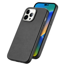 „Dux Ducis Grit“ odinis dėklas, skirtas „iPhone 14 Pro“ elegantiškas dirbtinės odos dangtelis (suderinamas su „MagSafe“)...