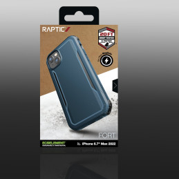 Raptic X-Doria Fort Case iPhone 14 dėklas su MagSafe šarvuotu dangteliu mėlynos spalvos