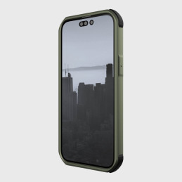 Raptic X-Doria Fort Case iPhone 14 Pro dėklas su MagSafe šarvuotu dangteliu žalios spalvos