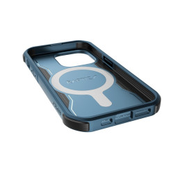 Raptic X-Doria Fort Case iPhone 14 Pro dėklas su MagSafe šarvuotu dangteliu mėlynos spalvos