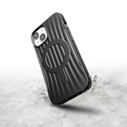 Raptic X-Doria Clutch Built Case iPhone 14 dėklas su MagSafe galiniu dangteliu juodu