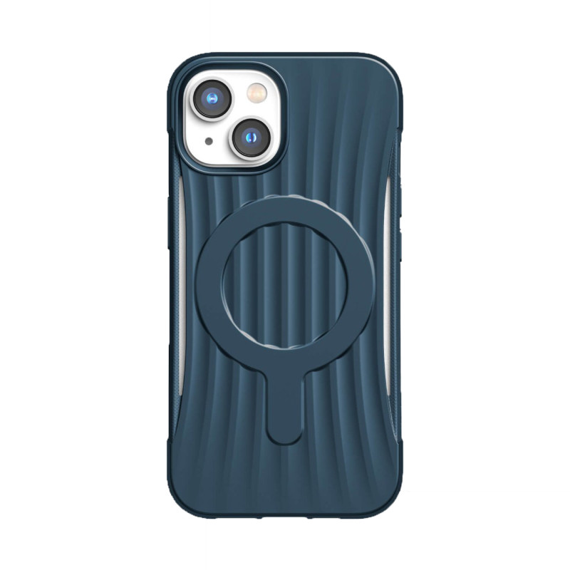 Raptic X-Doria Clutch Built Case iPhone 14 dėklas su MagSafe galiniu dangteliu mėlynos spalvos