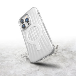 Raptic X-Doria Clutch Built Case iPhone 14 Pro dėklas su skaidriu MagSafe galiniu dangteliu