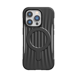 Raptic X-Doria Clutch Built Case iPhone 14 Pro dėklas su MagSafe galiniu dangteliu juodu