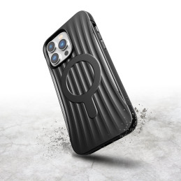 Raptic X-Doria Clutch Built Case, skirtas iPhone 14 Pro Max su MagSafe galiniu dangteliu juodu