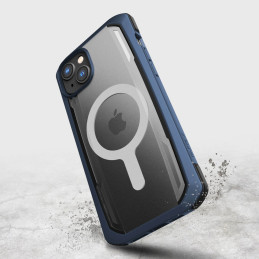 Raptic X-Doria Secure Case iPhone 14 dėklas su MagSafe šarvuotu dangteliu mėlynos spalvos
