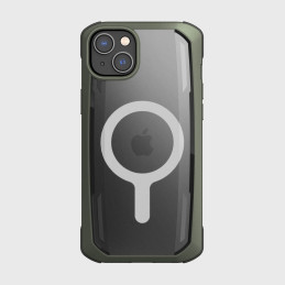 Raptic X-Doria Secure Case iPhone 14 dėklas su MagSafe šarvuotu dangteliu žalios spalvos
