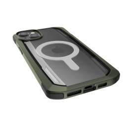 Raptic X-Doria Secure Case iPhone 14 Plus dėklas su MagSafe šarvuotu dangteliu žalios spalvos