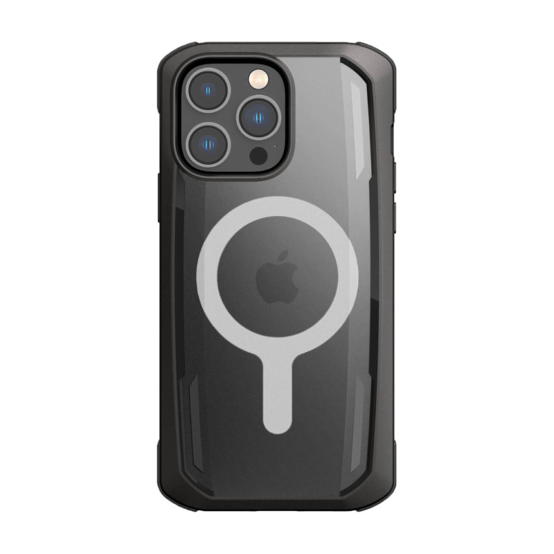 Raptic X-Doria Secure Case iPhone 14 Pro dėklas su MagSafe šarvuotu dangteliu juodu