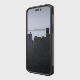 Raptic X-Doria Secure Case iPhone 14 Pro dėklas su MagSafe šarvuotu dangteliu juodu