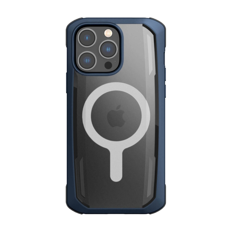 Raptic X-Doria Secure Case iPhone 14 Pro dėklas su MagSafe šarvuotu dangteliu mėlynos spalvos