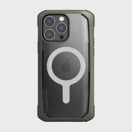 „Raptic X-Doria“ saugus dėklas, skirtas „iPhone 14 Pro Max“ su „MagSafe“ šarvuotu dangteliu, žaliu