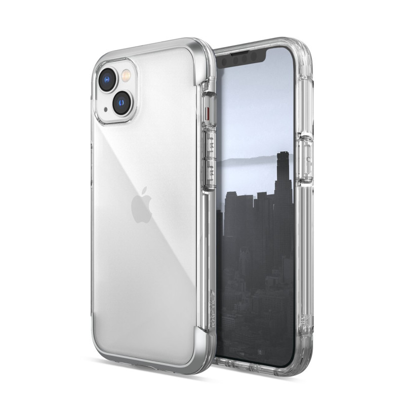 Raptic X-Doria Air Case iPhone 14 dėklas, šarvuotas dangtelis, sidabrinis