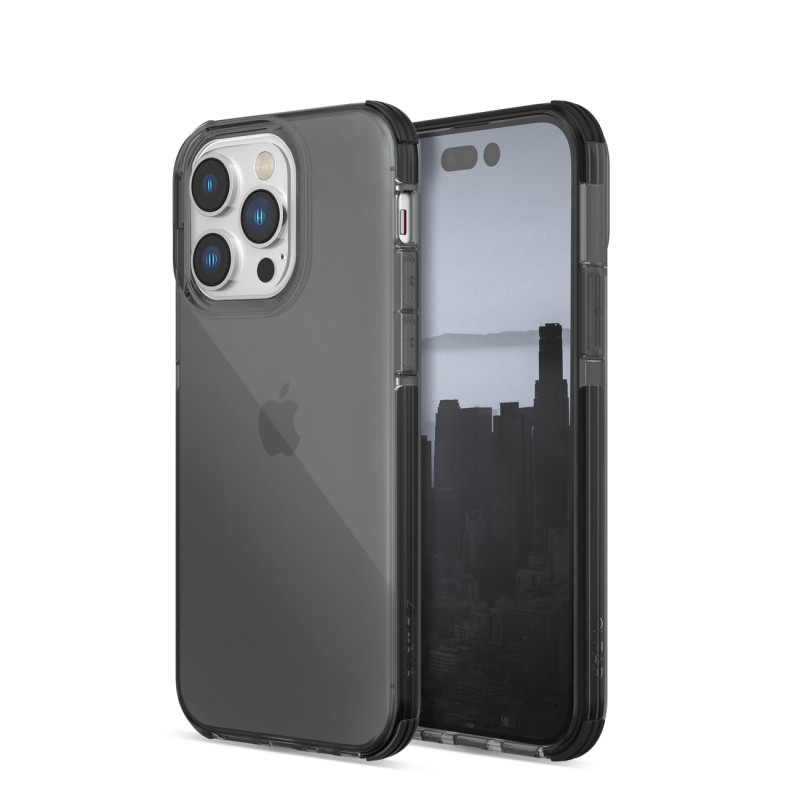 Raptic X-Doria Clear Case iPhone 14 Pro dėklas, šarvuotas dangtelis, pilkas