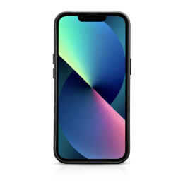 iCarer Oil Wax Premium Leather Case magnetinis odinis dėklas, skirtas iPhone 14 Plus su MagSafe juoda (WMI14220703-BK)