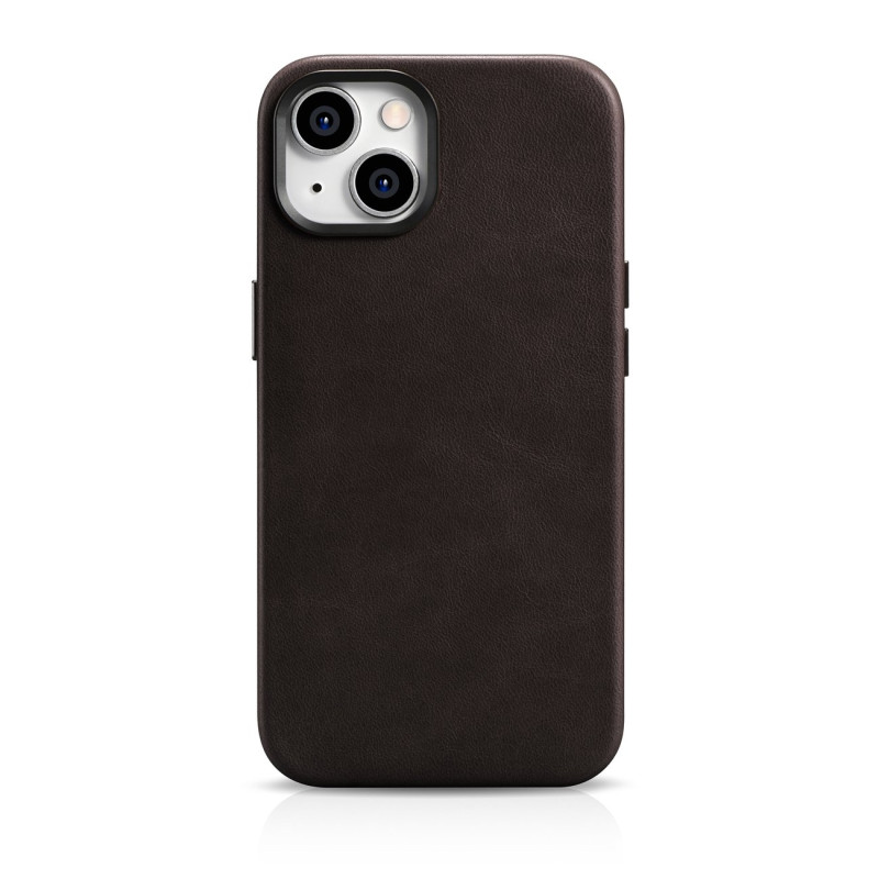 iCarer Oil Wax Premium Leather Case magnetinis odinis dėklas, skirtas iPhone 14 Plus su MagSafe ruda spalva (WMI14220703...