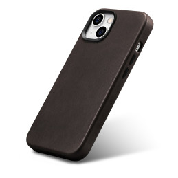 iCarer Oil Wax Premium Leather Case magnetinis odinis dėklas, skirtas iPhone 14 Plus su MagSafe ruda spalva (WMI14220703...