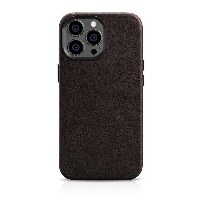iCarer Oil Wax Premium Leather Case magnetinis odinis dėklas, skirtas iPhone 14 Pro Max su MagSafe ruda spalva (WMI14220...