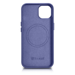iCarer Case Odinis natūralios odos dėklas, skirtas iPhone 14 šviesiai violetinei spalvai (WMI14220705-LP) (suderinamas s...