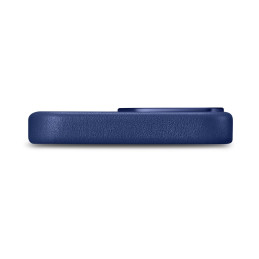 iCarer Case Odinis natūralios odos dėklas, skirtas iPhone 14 Pro mėlynas (WMI14220706-BU) (suderinamas su MagSafe)