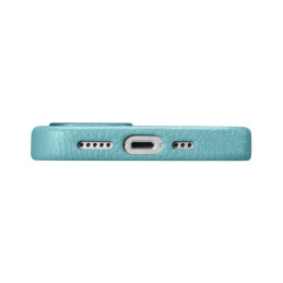 iCarer Litchi Premium Leather Case magnetinis odinis dėklas, skirtas iPhone 14 su MagSafe žalia spalva (WMI14220709-GN)