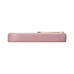 iCarer Litchi Premium Leather Case magnetinis odinis dėklas iPhone 14 su MagSafe rožine spalva (WMI14220709-PK)