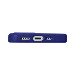 iCarer Litchi Premium Leather Case iPhone 14 Pro magnetinis odinis dėklas su MagSafe tamsiai mėlyna spalva (WMI14220710-...