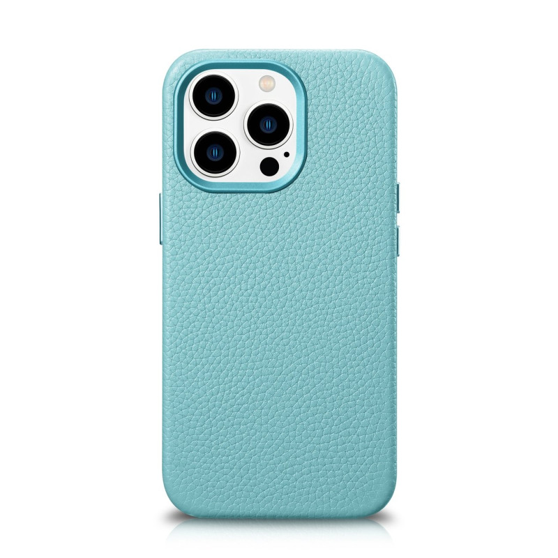 iCarer Litchi Premium Leather Case magnetinis odinis dėklas, skirtas iPhone 14 Pro su MagSafe žalia spalva (WMI14220710-...