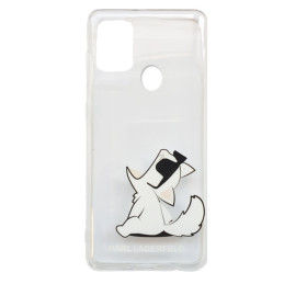 Karl Lagerfeld Choupette Fun dėklas Samsung Galaxy M21 - skaidrus