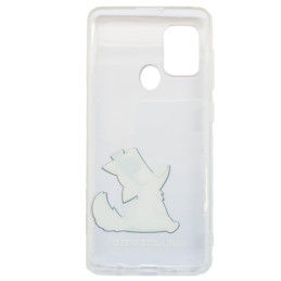 Karl Lagerfeld Choupette Fun dėklas Samsung Galaxy M21 - skaidrus