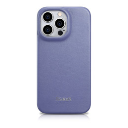iCarer CE Premium Leather Folio Case iPhone 14 Pro Odinis atverčiamas dėklas Magnetic MagSafe šviesiai violetinis (WMI14...