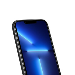 iCarer Leather Oil Wax dėklas, padengtas natūralia oda, skirtas iPhone 14 Plus mėlynai (WMI14220719-BU)