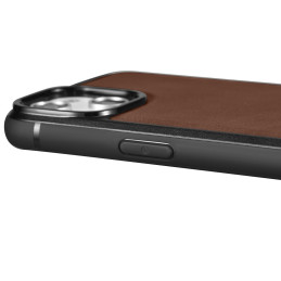 iCarer Leather Oil Wax dėklas iPhone 14 Pro Max odinis dangtelis rudas (WMI14220720-BN)