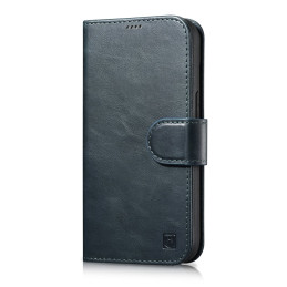 „iCarer Oil Wax Wallet Case“ 2 viename „iPhone 14 Plus“ dėklas, odinis atverčiamas dangtelis, anti-RFID mėlynas (WMI1422...