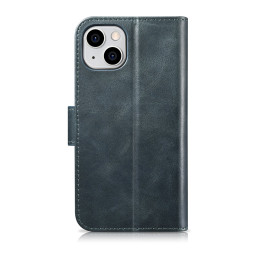 „iCarer Oil Wax Wallet Case“ 2 viename „iPhone 14 Plus“ dėklas, odinis atverčiamas dangtelis, anti-RFID mėlynas (WMI1422...
