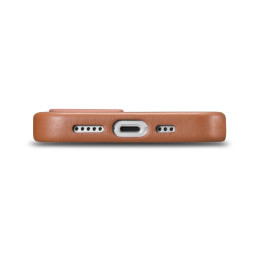 iCarer Case Odinis dangtelis iš natūralios odos skirtas iPhone 14 Plus rudas (suderinamas su MagSafe)