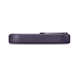 iCarer Case Odinis natūralios odos dėklas, skirtas iPhone 14 Plus tamsiai violetinis (suderinamas su MagSafe)