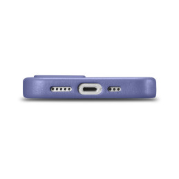 iCarer Case Odinis natūralios odos dėklas, skirtas iPhone 14 Plus šviesiai violetinis (suderinamas su MagSafe)