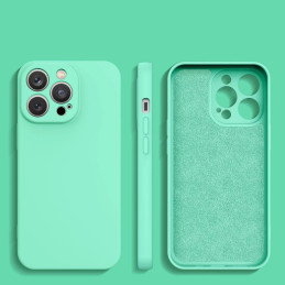 Silikono dėklas iPhone 13 Pro Max, mėtų žalias silikoninis dangtelis