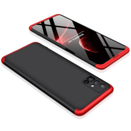 GKK 360 Protection Case dėklas visam Samsung Galaxy M51 priekiniam ir galiniam dangčiui juodos ir raudonos spalvos