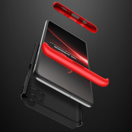 GKK 360 Protection Case dėklas visam Samsung Galaxy M51 priekiniam ir galiniam dangčiui juodos ir raudonos spalvos