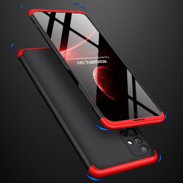 GKK 360 Protection Case dėklas visam Samsung Galaxy M51 priekiniam ir galiniam dangčiui juodos ir raudonos spalvos