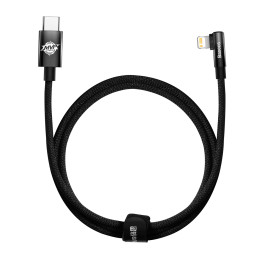 Baseus CAVP000201 kampinis Lightning – USB-C laidas 20W 480Mb/ s 1m – juodas