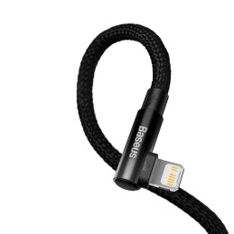 Baseus CAVP000201 kampinis Lightning – USB-C laidas 20W 480Mb/ s 1m – juodas