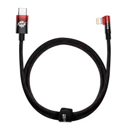Baseus CAVP000220 kampinis Lightning - USB-C PD laidas 20W 480Mb/ s 1m - raudonas