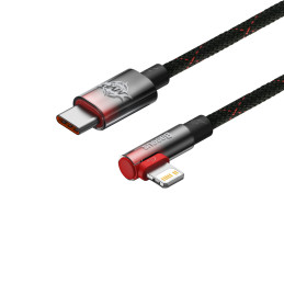 Baseus CAVP000220 kampinis Lightning - USB-C PD laidas 20W 480Mb/ s 1m - raudonas