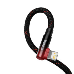 Baseus CAVP000220 kampinis Lightning - USB-C PD laidas 20W 480Mb/ s 1m - raudonas