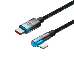 Baseus CAVP000221 kampinis Lightning - USB-C PD laidas 20W 480Mb/ s 1m - mėlynas